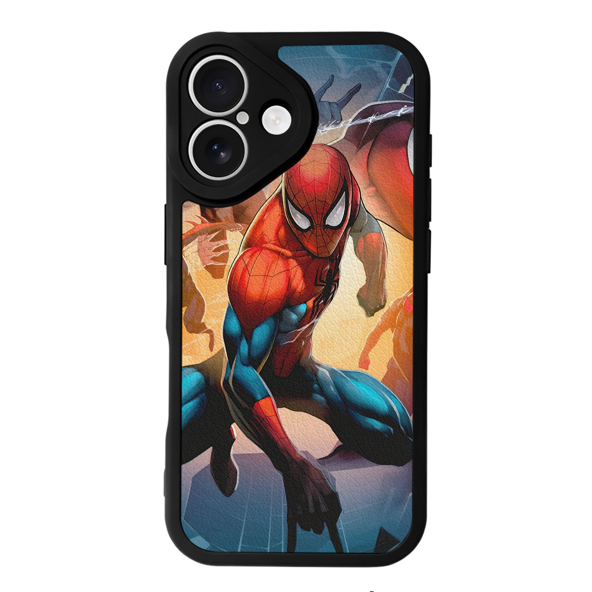 Spider Man スパイダーマン 【iPhone 16シリーズ対応】シリコンスマホケース（レザー調） 材質：シリコン